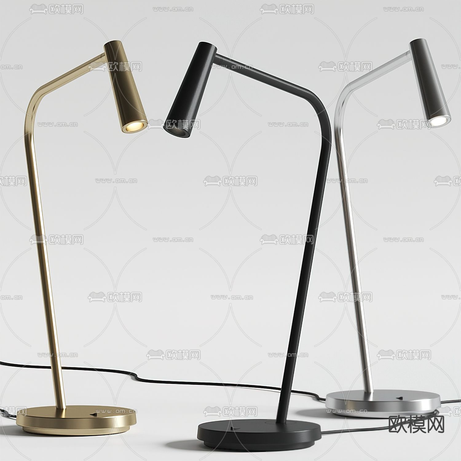 现代轻奢落地灯3d模型下载