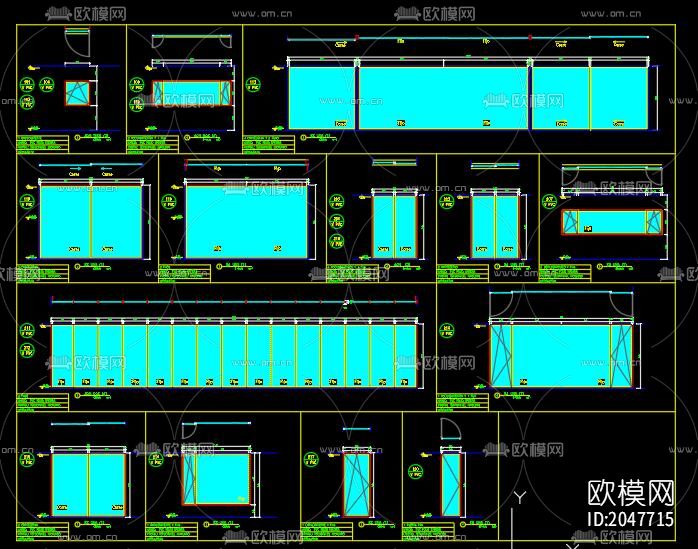 窗户cad施工图下载（渲染图4）