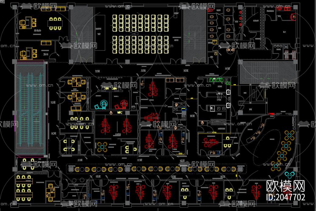 牙科诊所cad施工图下载（渲染图7）