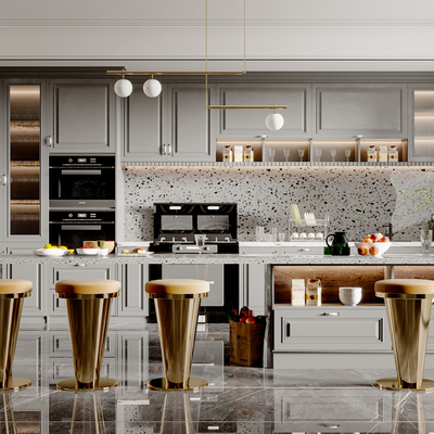 中岛餐厅3d模型