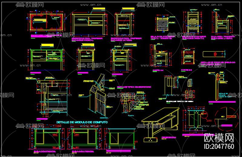 幼儿园早教家具cad图库下载（渲染图9）