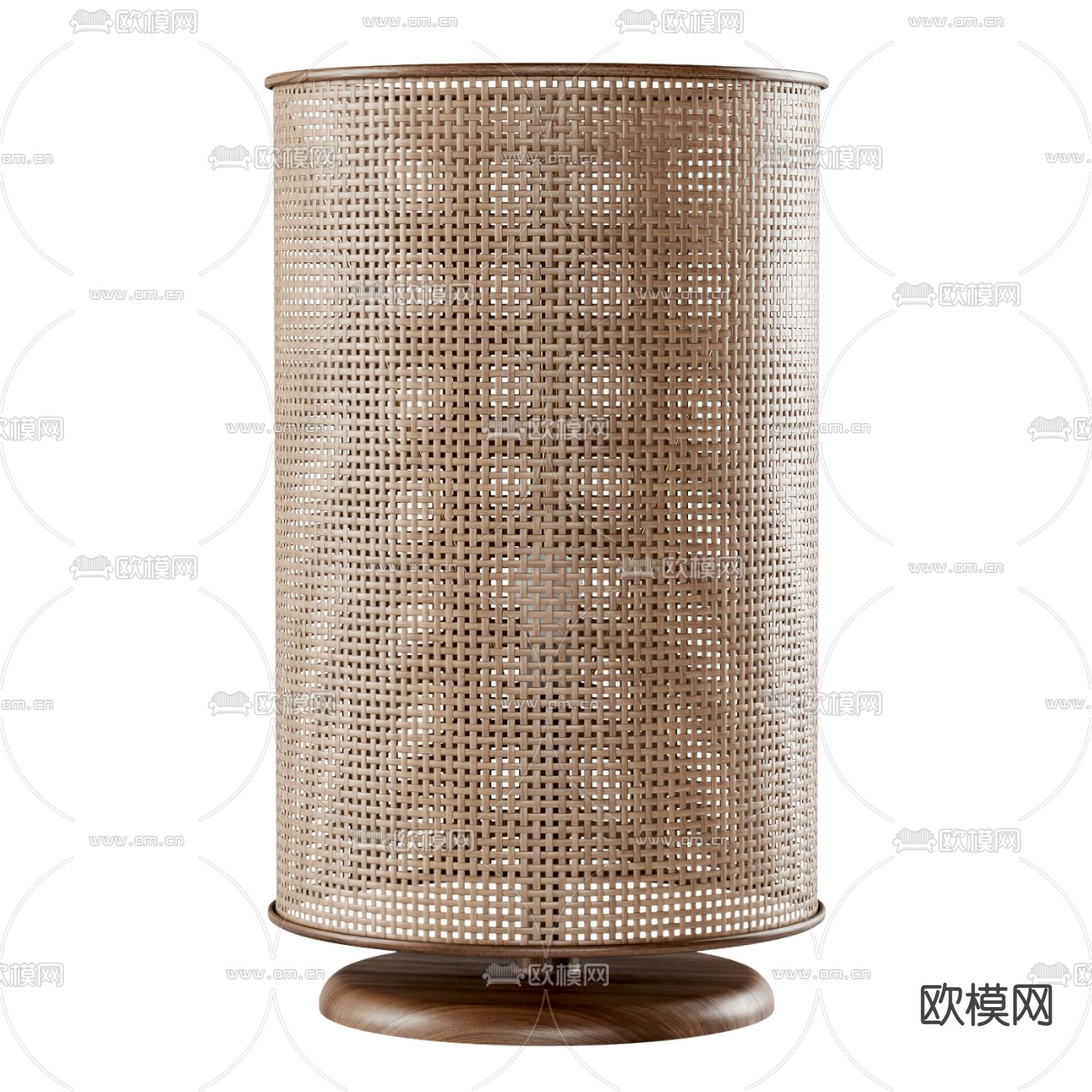 新中式藤编台灯3d模型