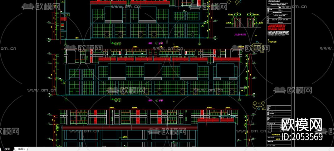 别墅建筑cad施工图-免费3dmax模型库-欧模网