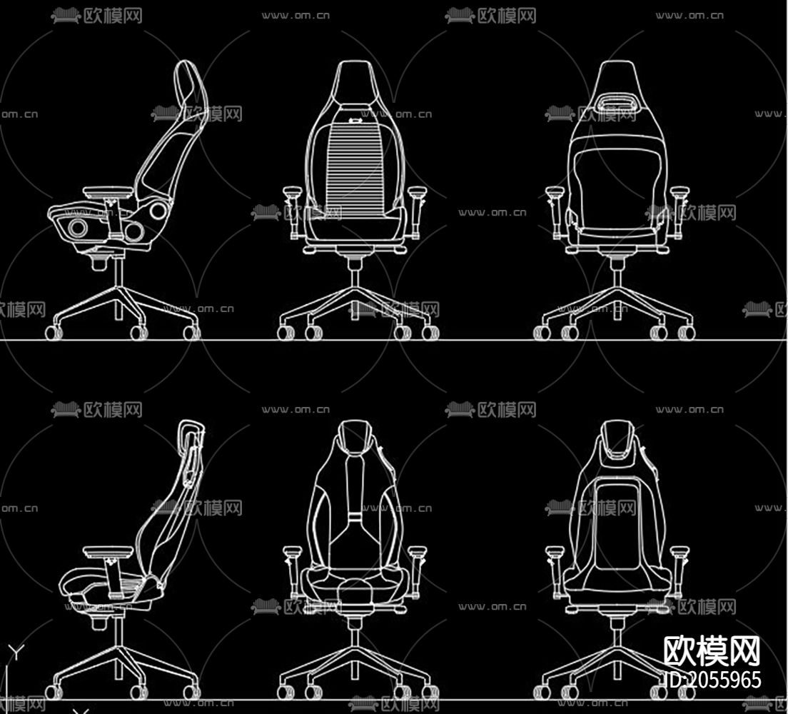 座椅cad图库下载（渲染图6）