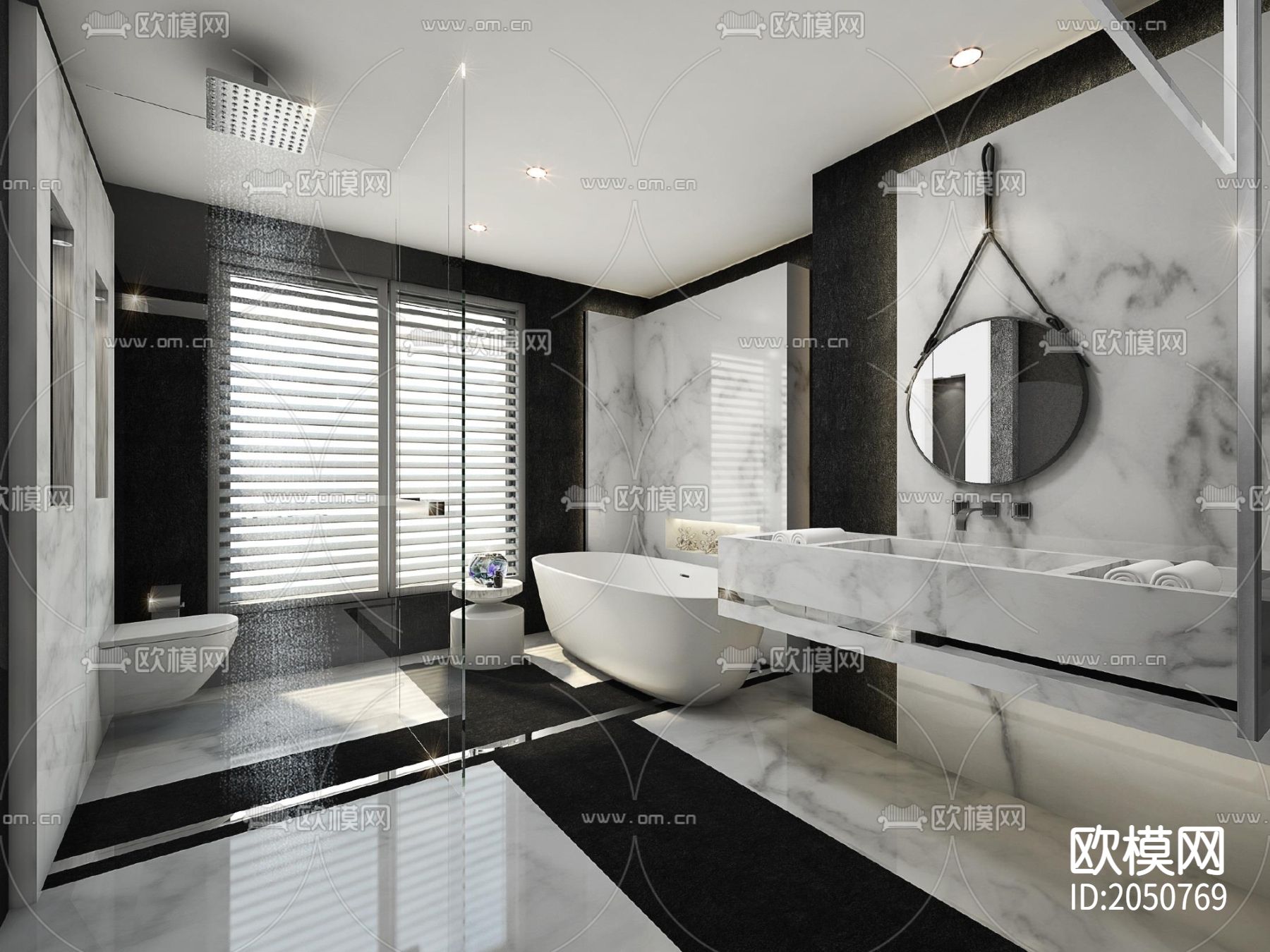 整装家居cad施工图下载（渲染图3）