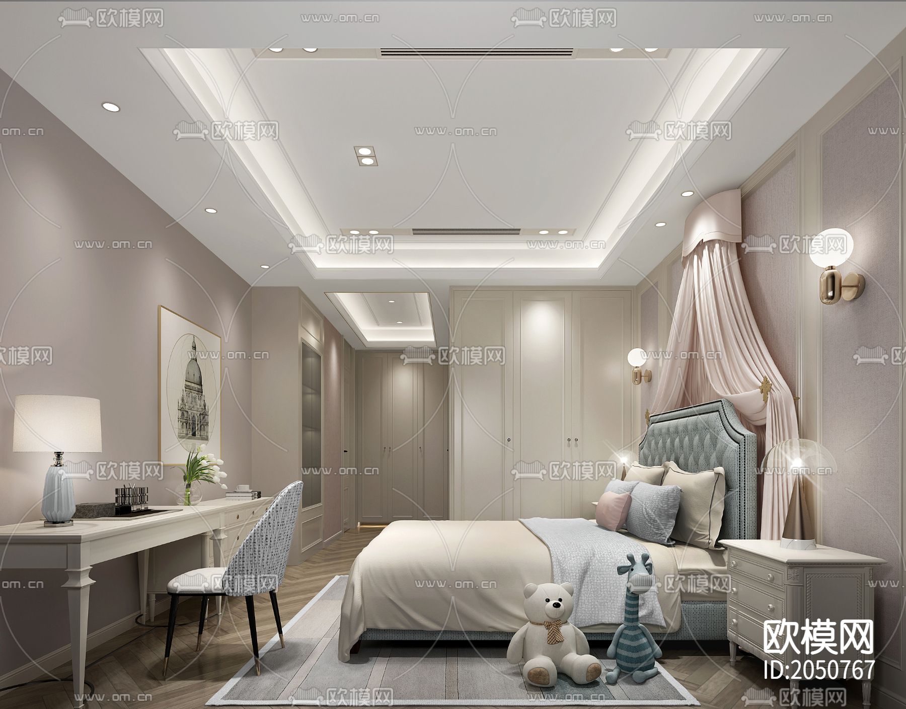 别墅cad平面图下载（渲染图4）