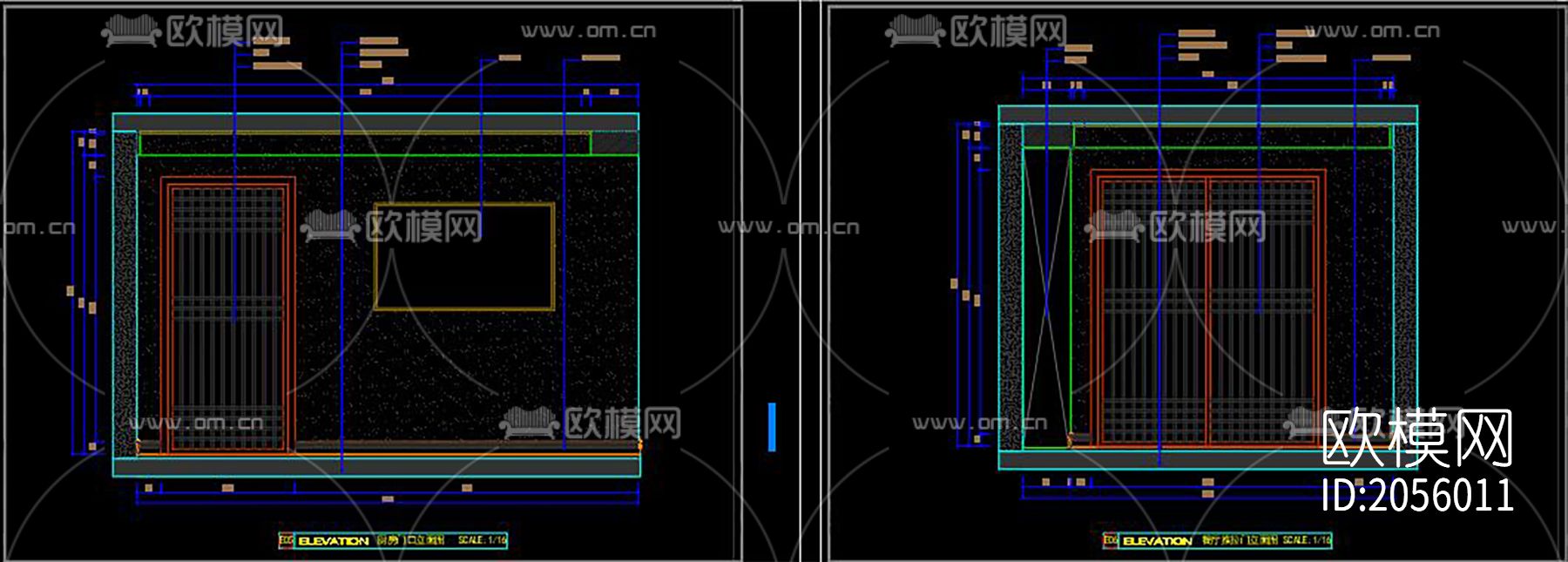 家装cad图纸下载（渲染图6）