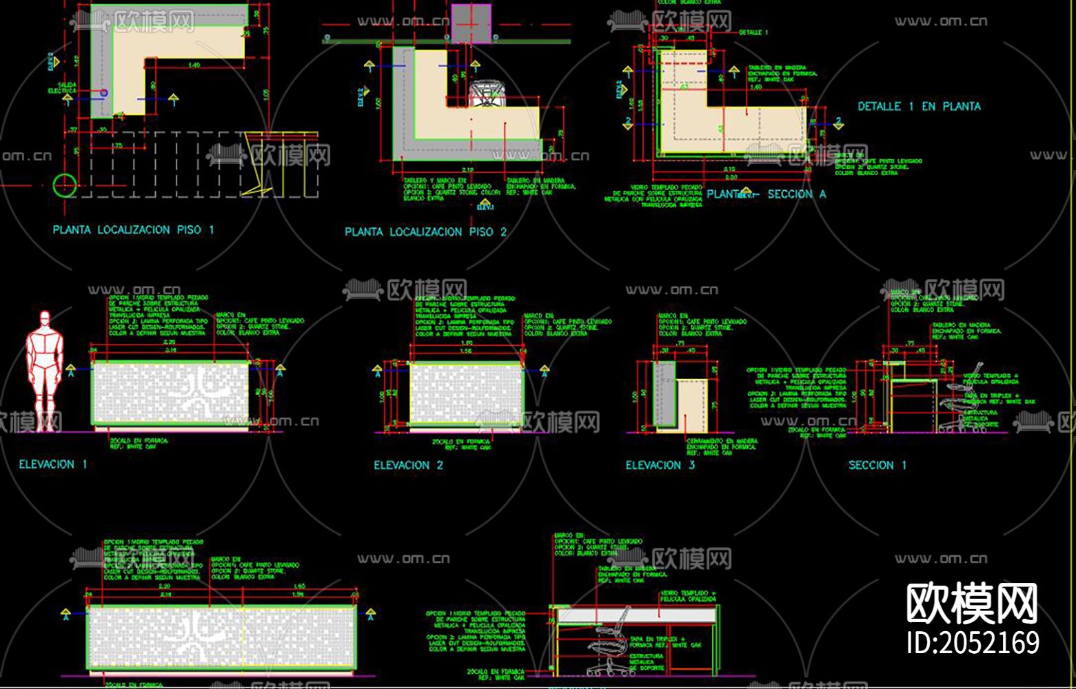 铁艺家具CAD尺寸图下载（渲染图7）
