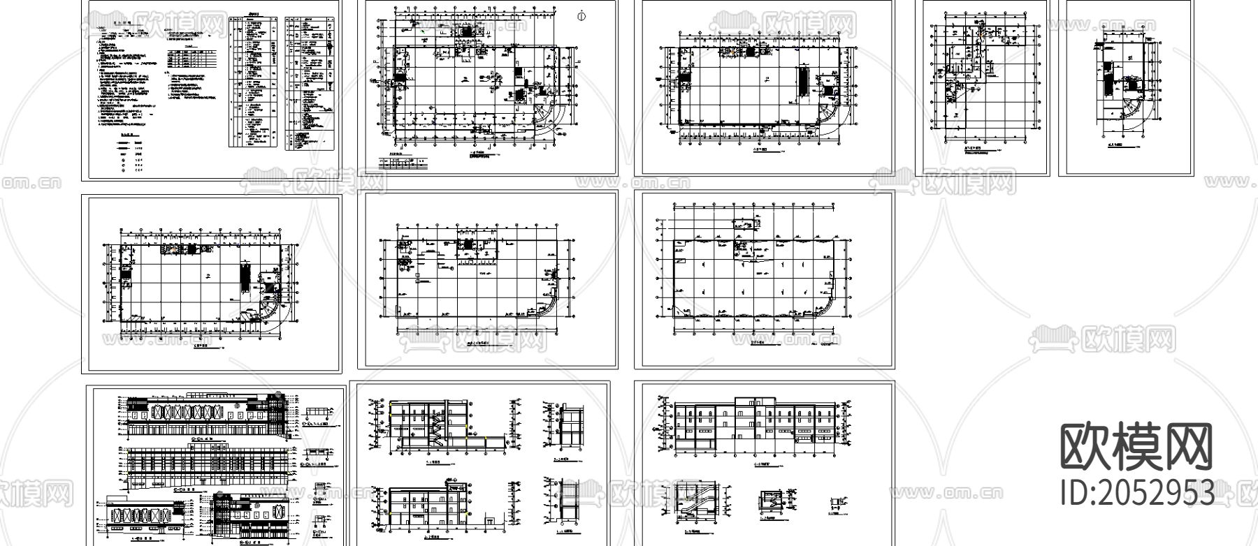购物广场建筑cad施工图下载（渲染图3）