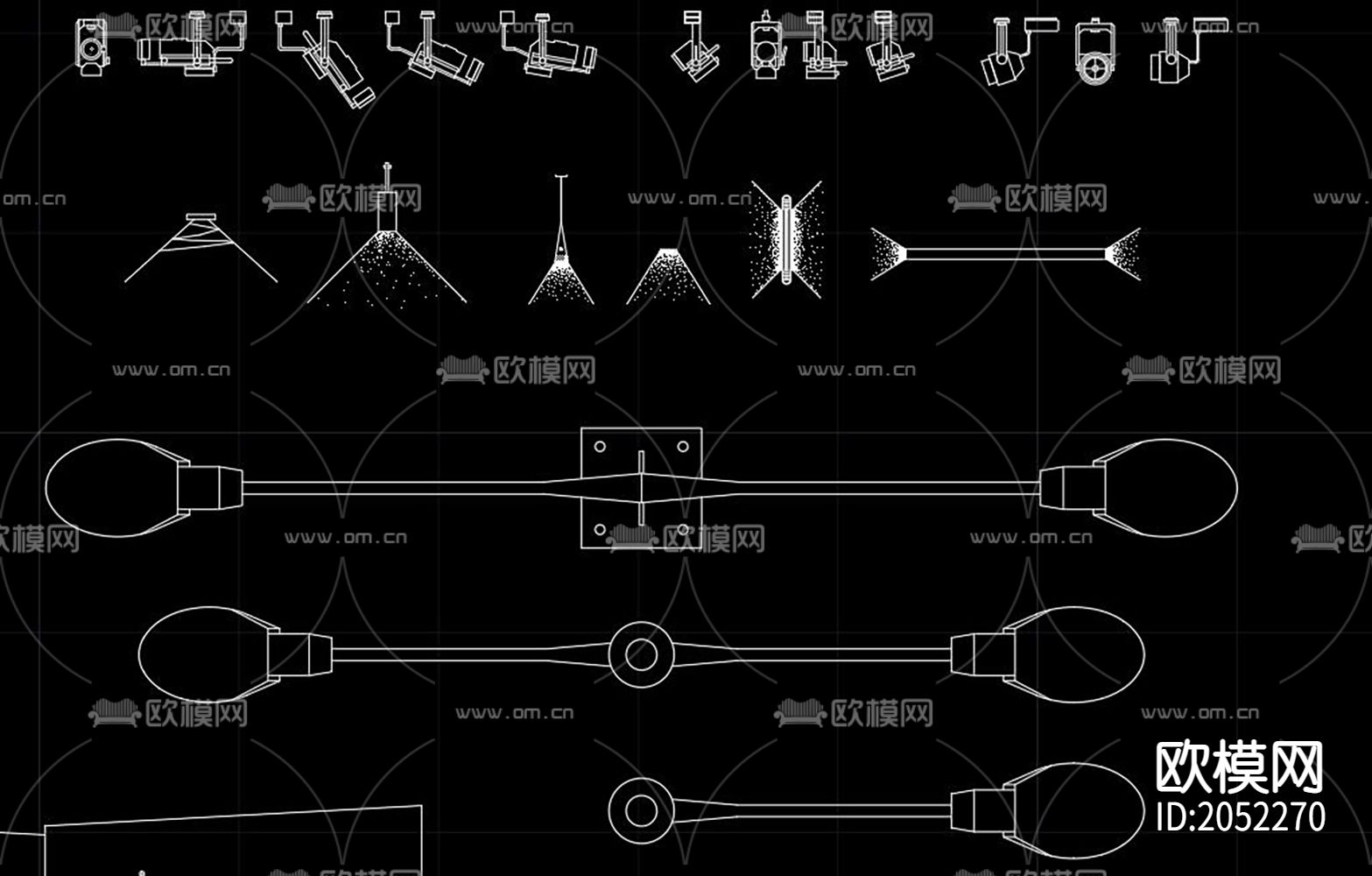 灯具cad图库下载（渲染图3）