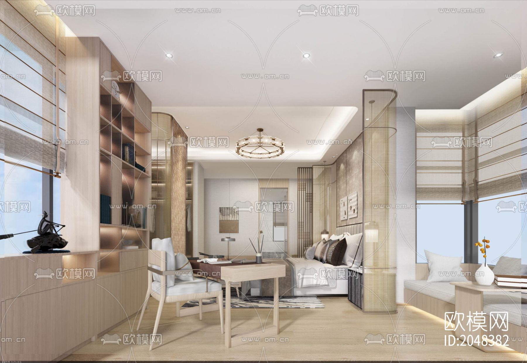 样板房cad施工图下载（渲染图5）