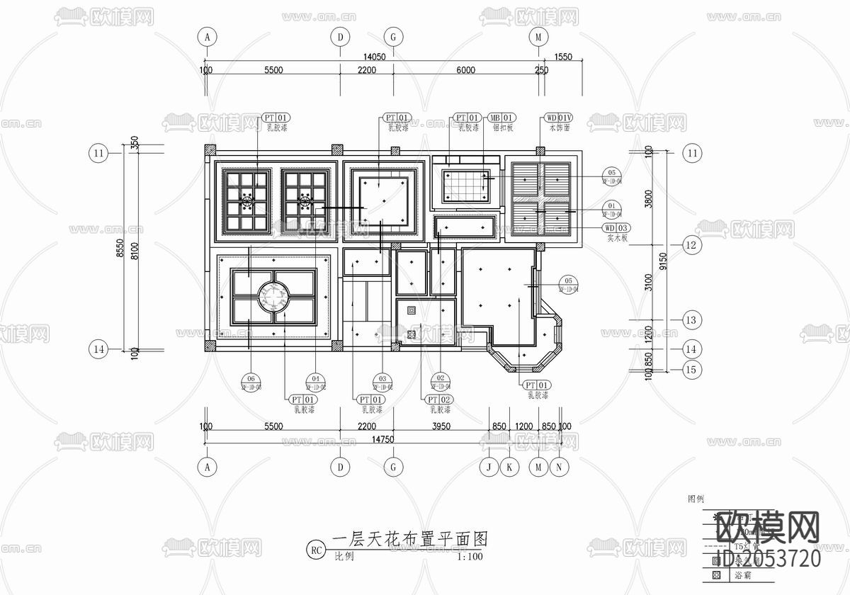 别墅住宅cad施工图下载（渲染图5）