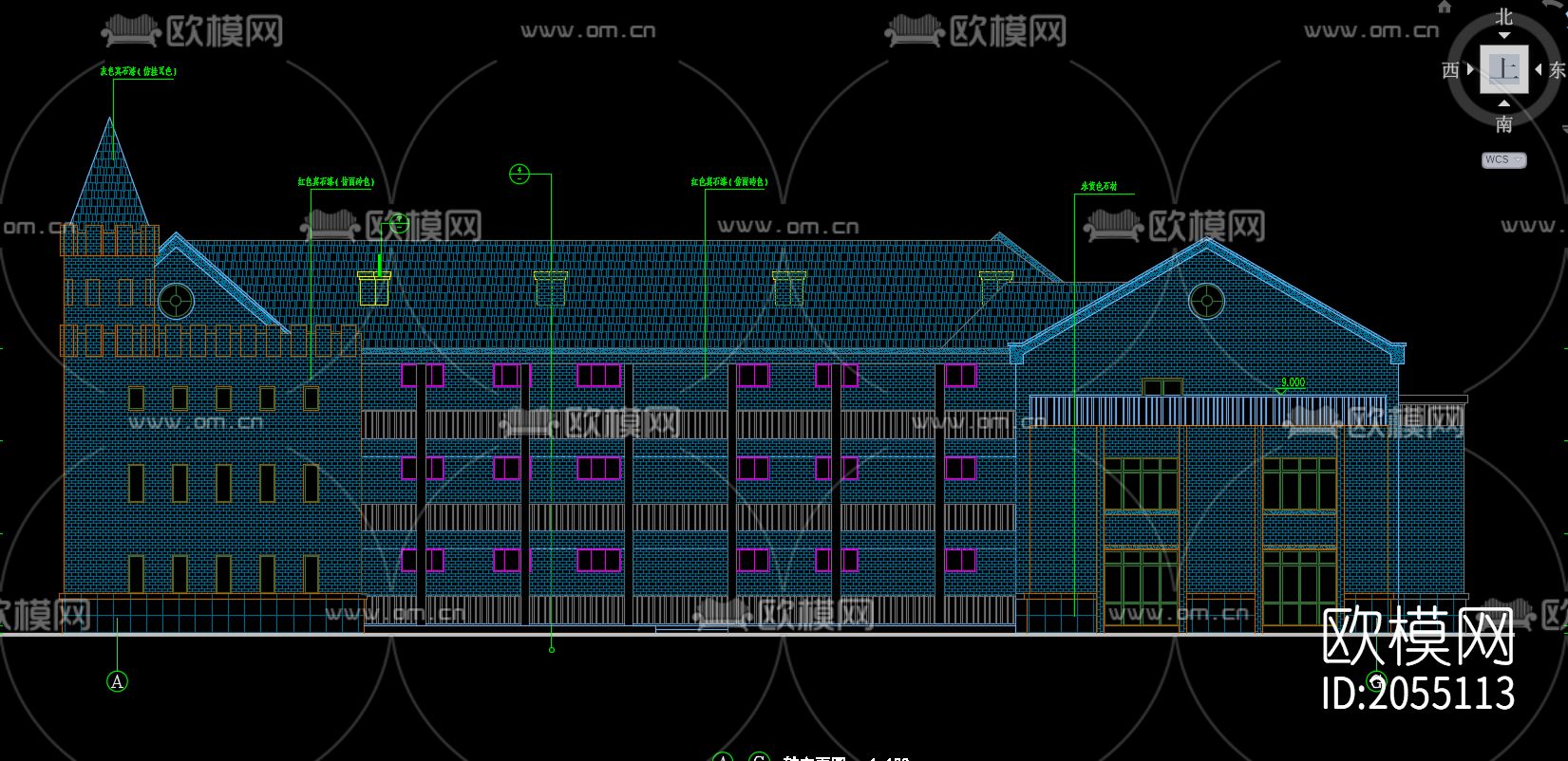 欧式cad建筑施工图下载（渲染图5）