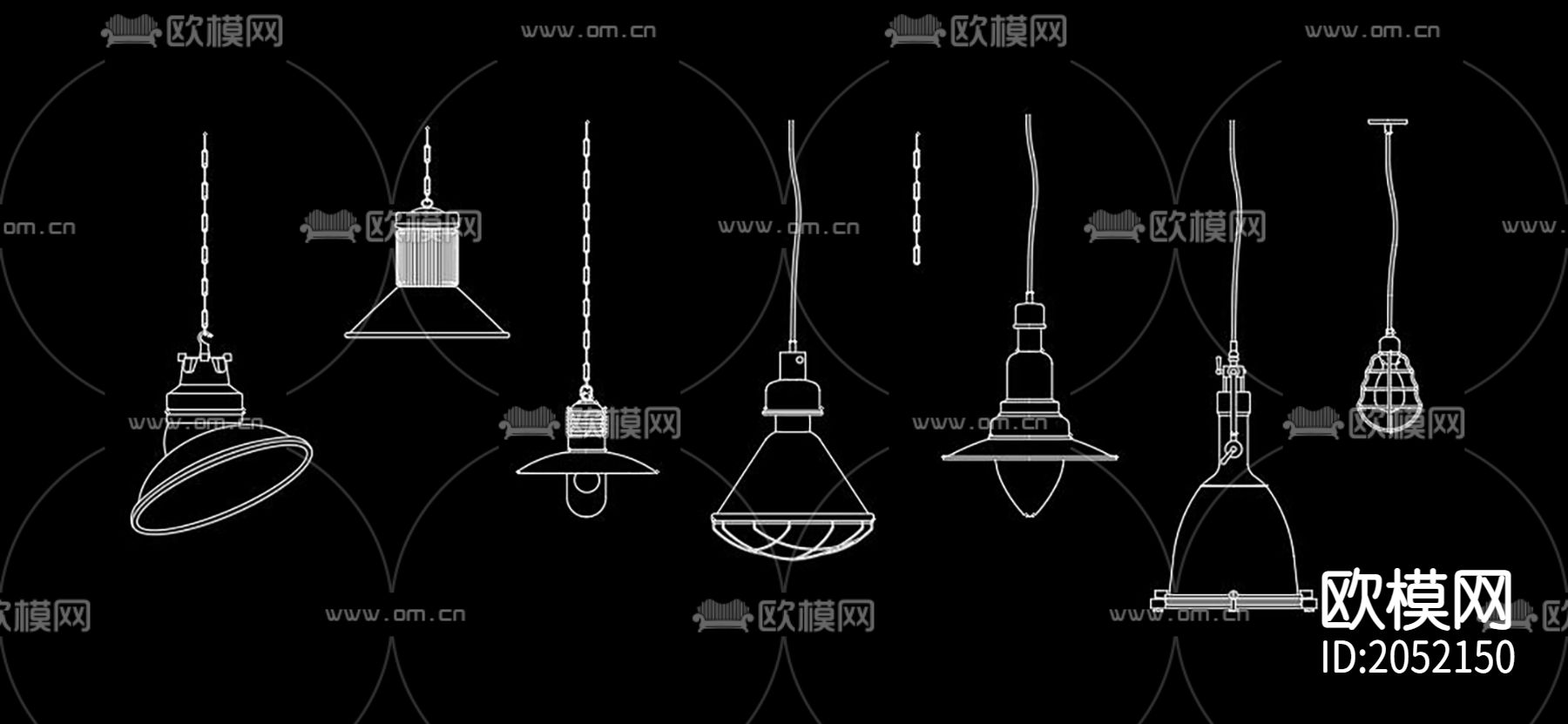 灯具cad图库下载（渲染图1）
