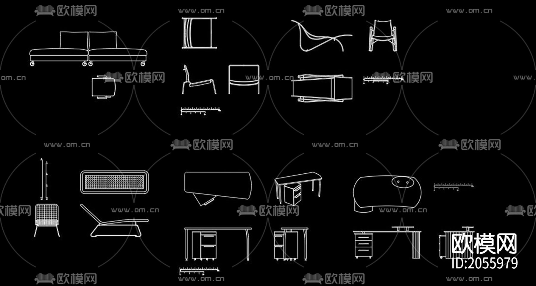 家具cad图库下载（渲染图4）