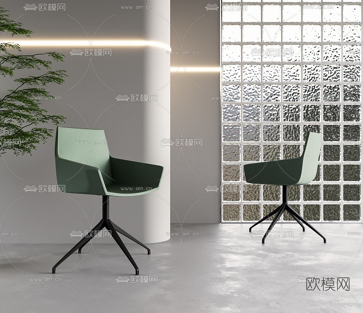现代办公椅3d模型下载