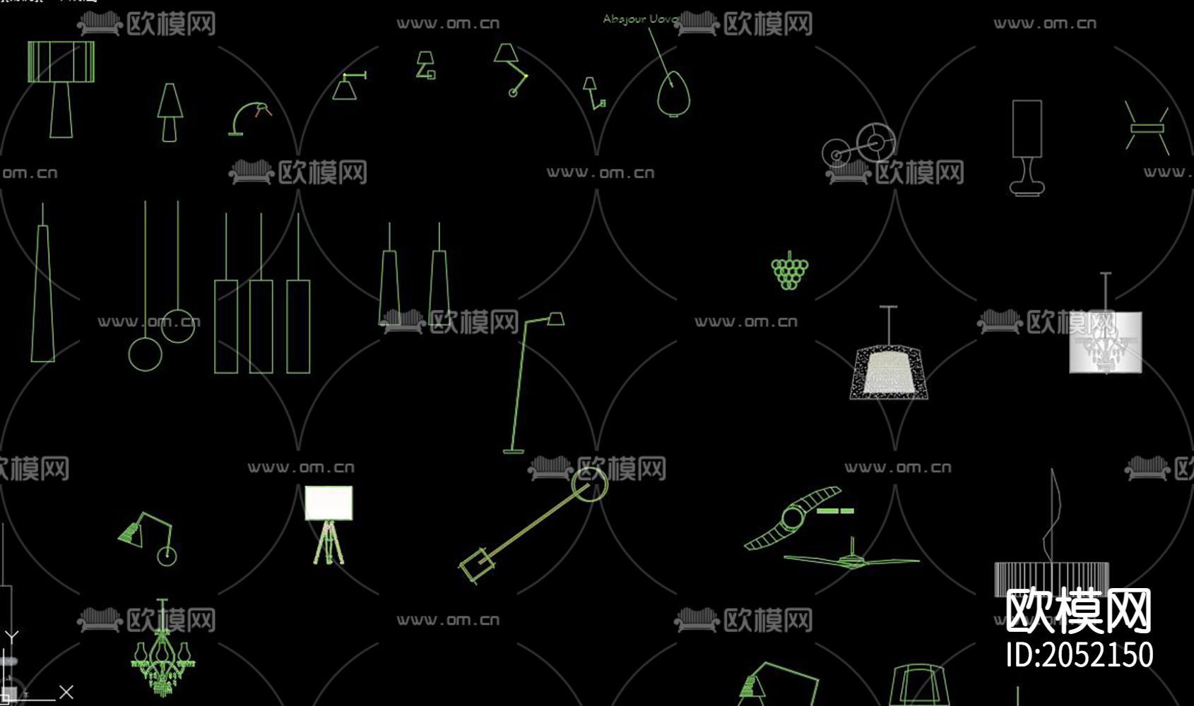 灯具cad图库下载（渲染图5）
