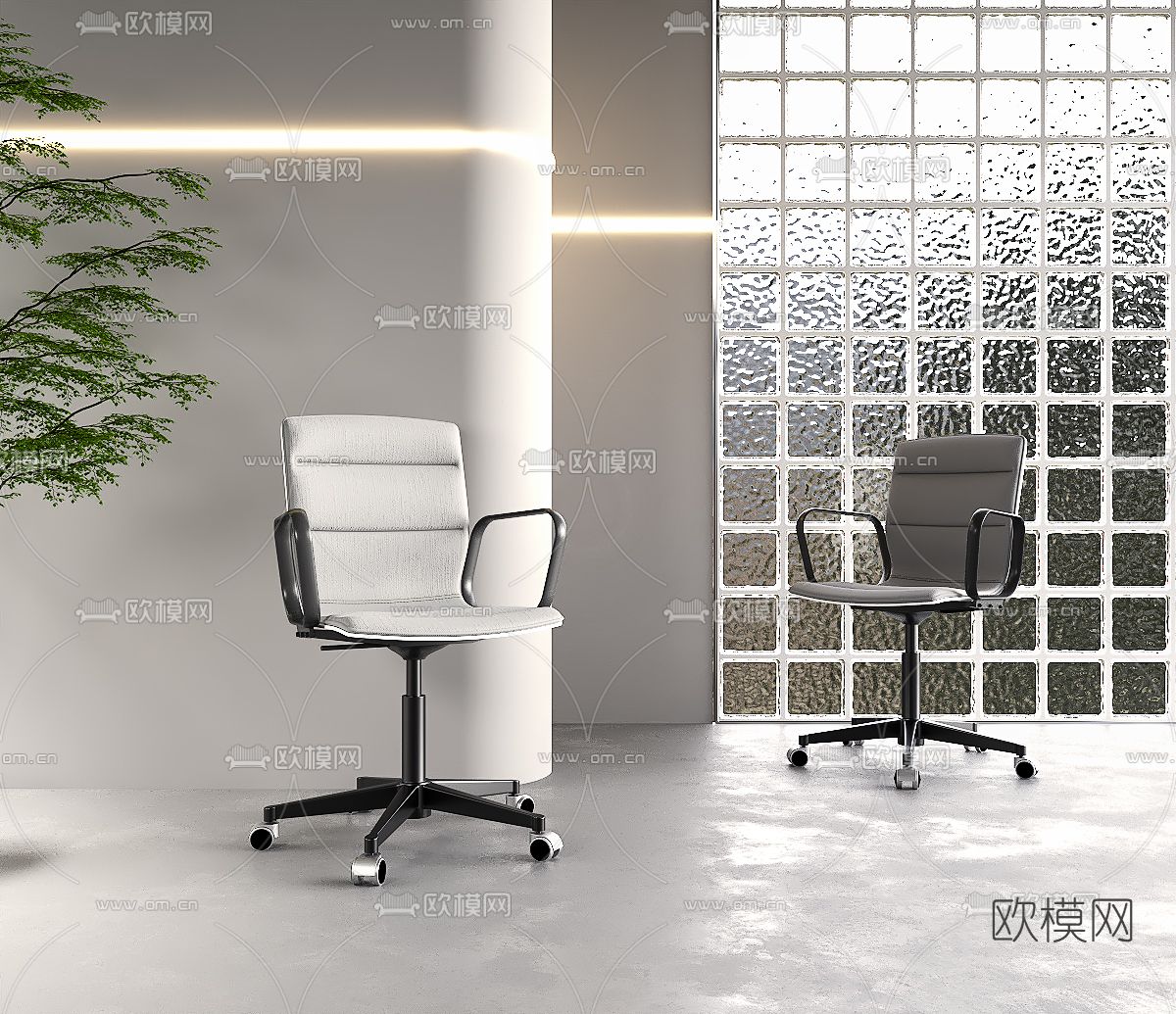 现代办公椅3d模型下载