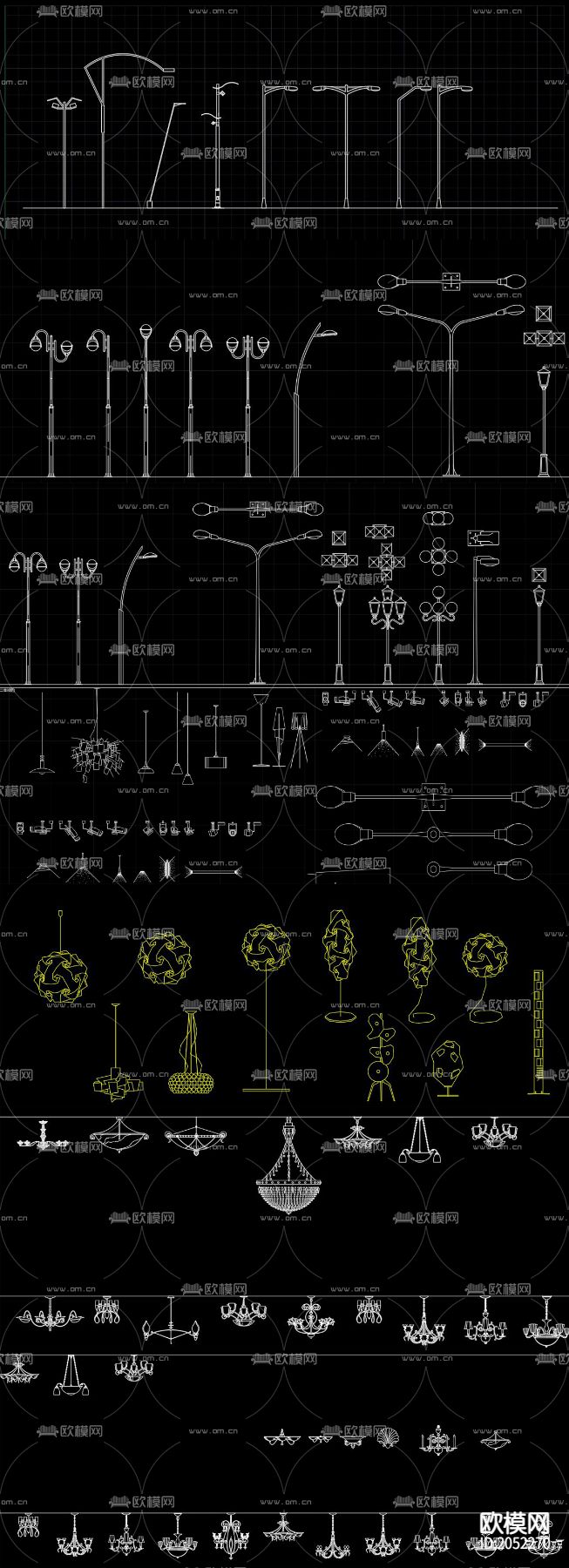 灯具cad图库下载（渲染图9）