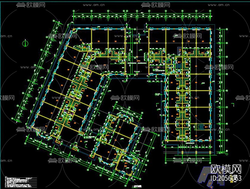 商业街建筑cad图纸-免费3dmax模型库-欧模网