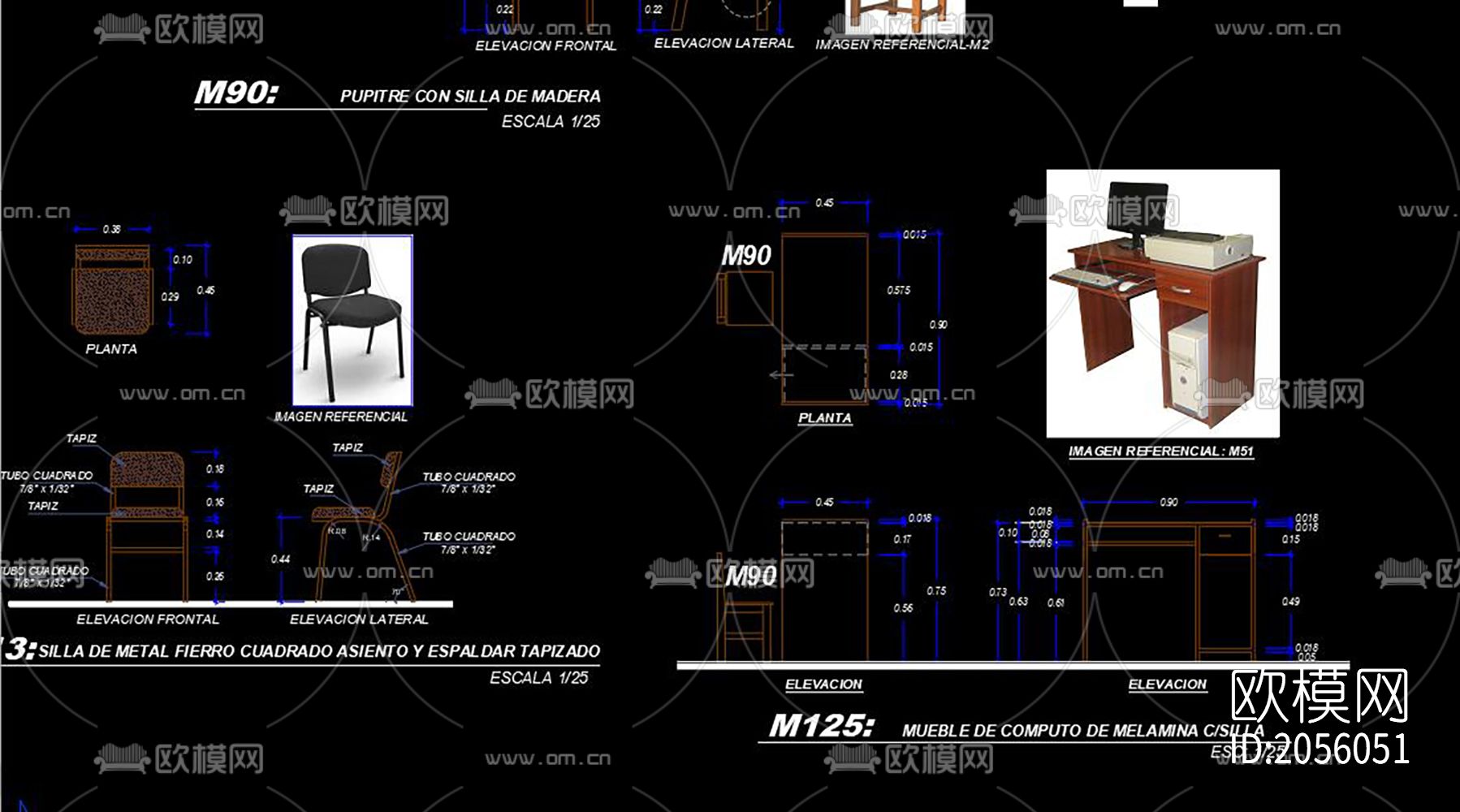 儿童房家具大样图下载（渲染图4）
