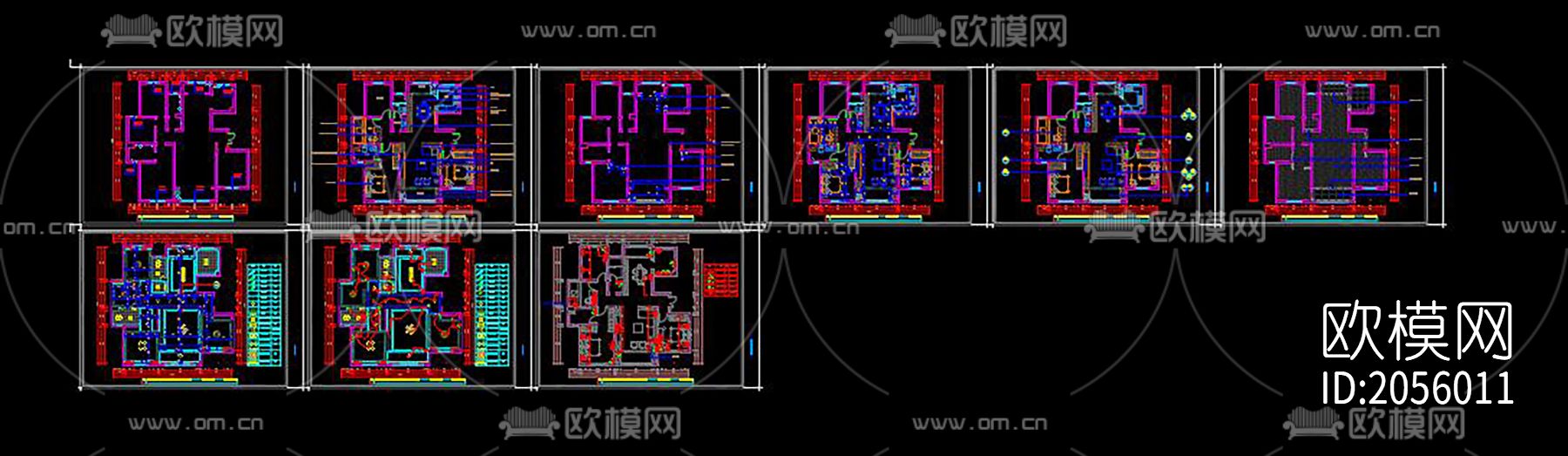 家装cad图纸下载（渲染图7）