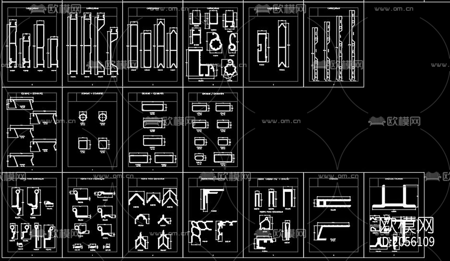 铝型材节点大样图下载（渲染图8）