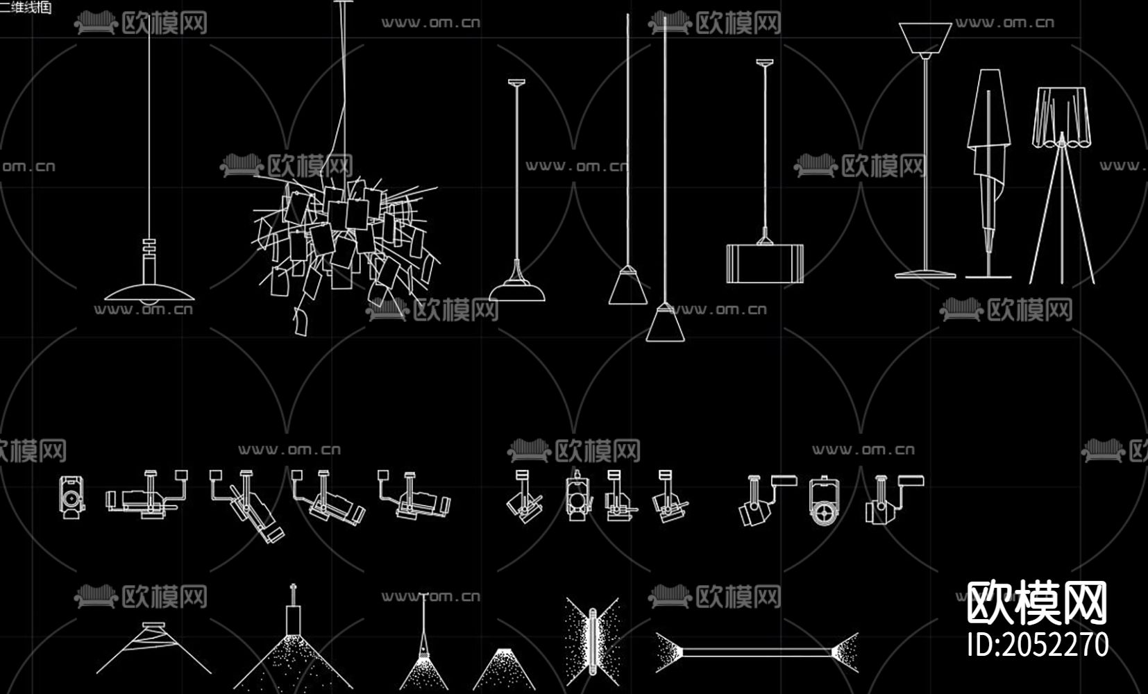 灯具cad图库下载（渲染图5）