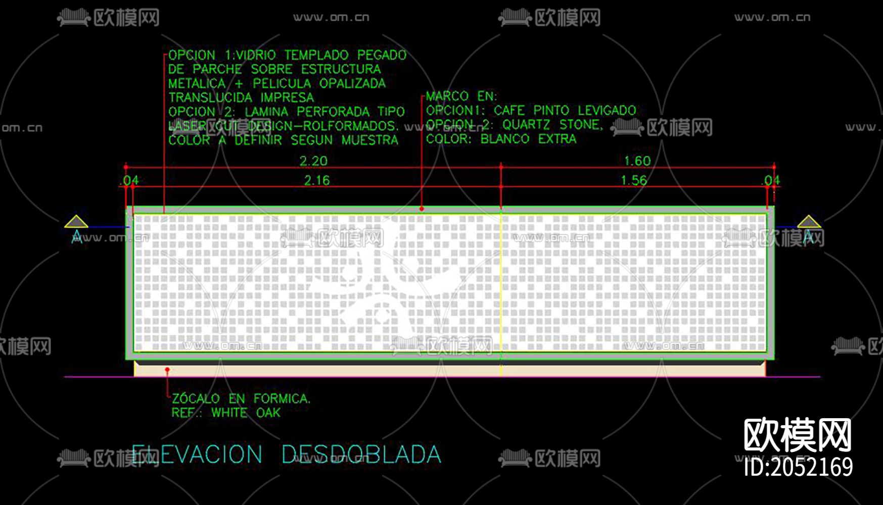 铁艺家具CAD尺寸图下载（渲染图3）