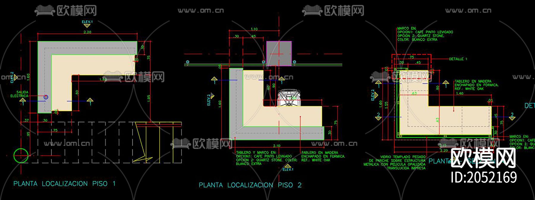 铁艺家具CAD尺寸图下载（渲染图6）