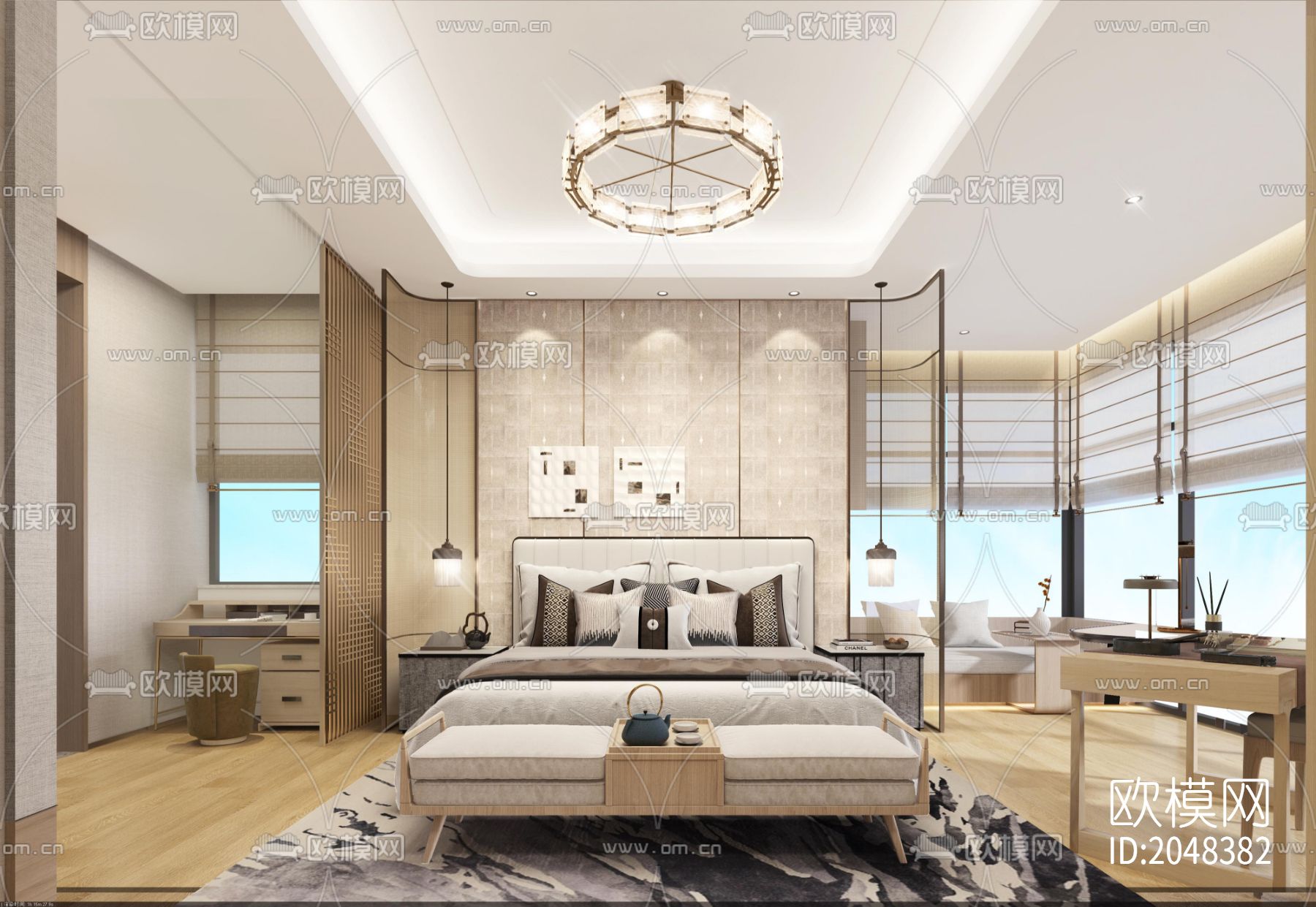 样板房cad施工图下载（渲染图2）