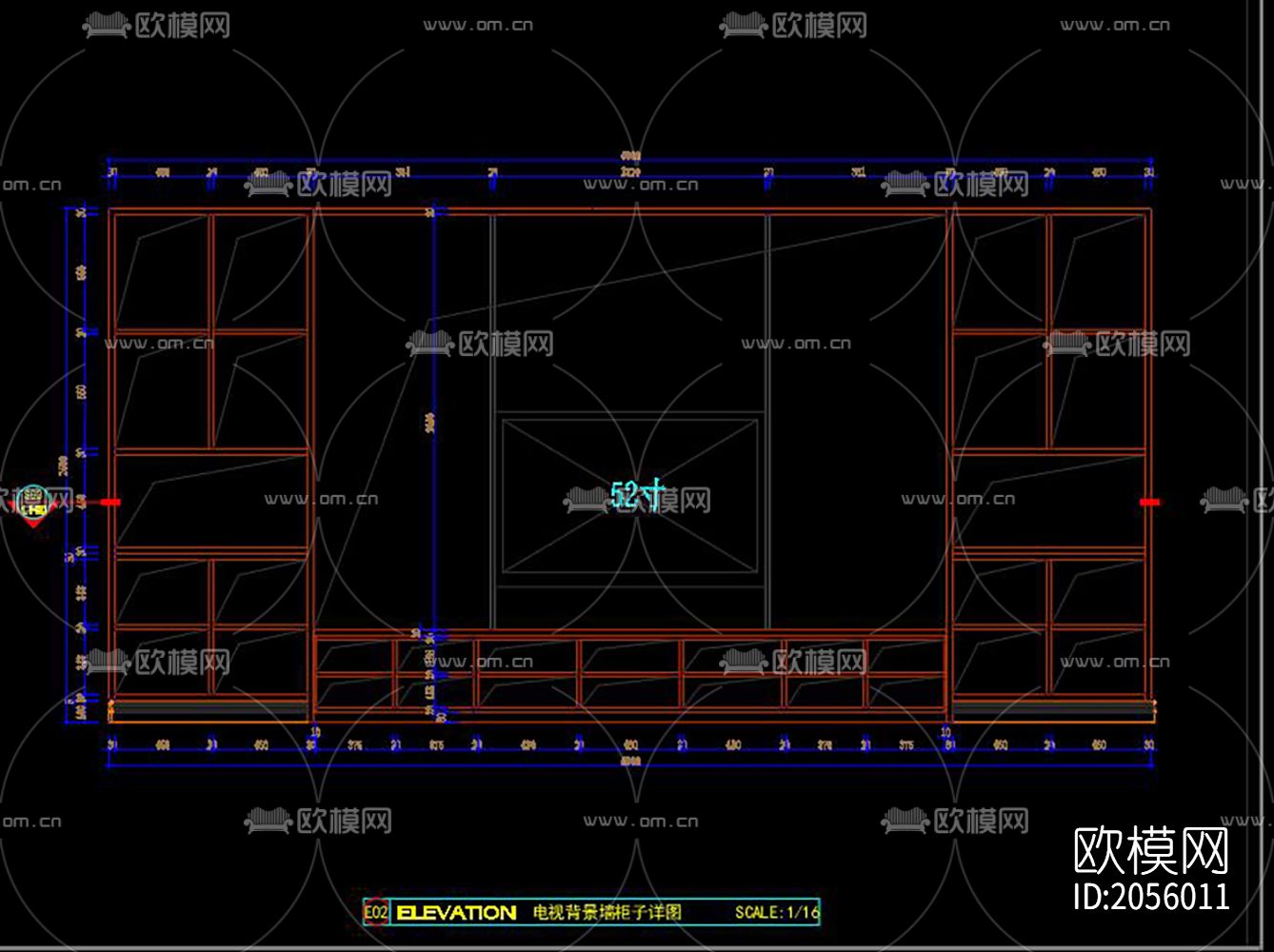 家装cad图纸下载（渲染图2）