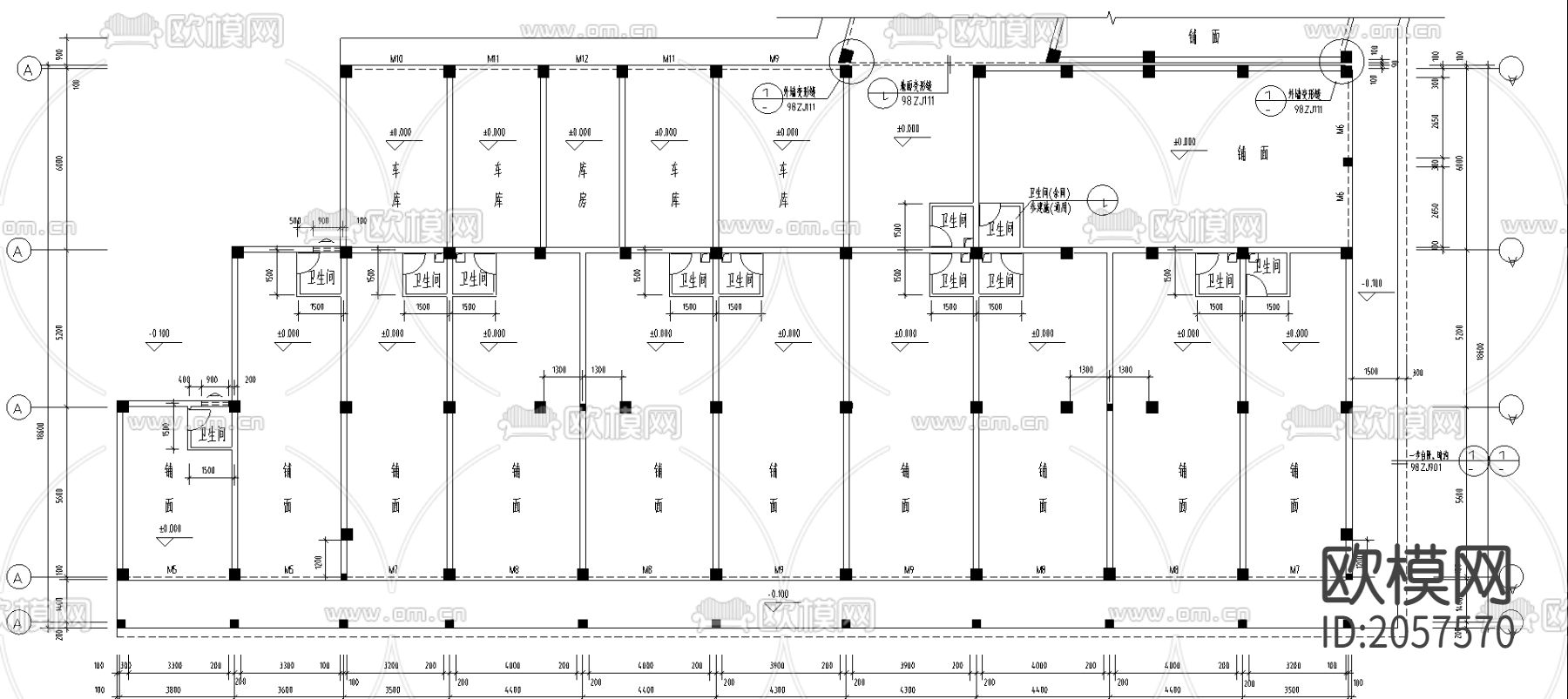 住宅楼建筑cad施工图下载（渲染图4）