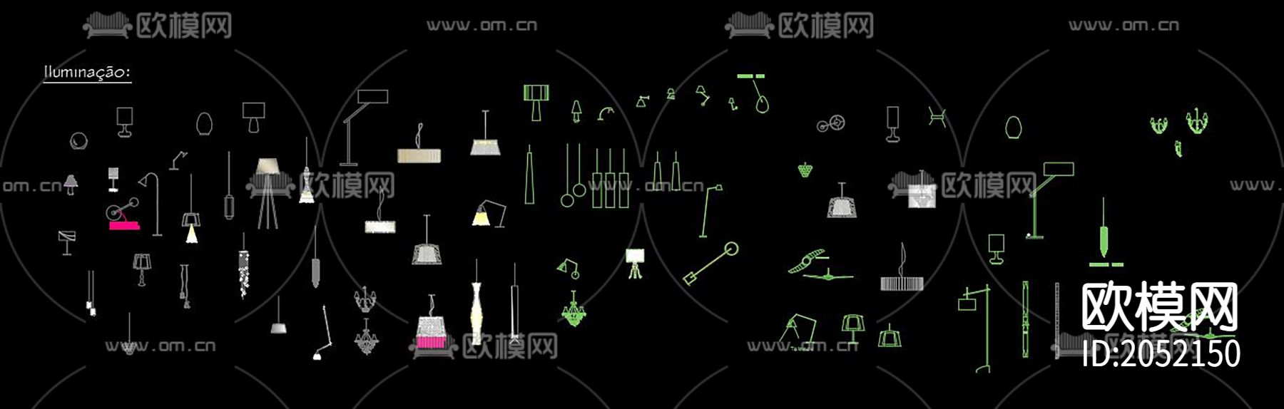 灯具cad图库下载（渲染图7）