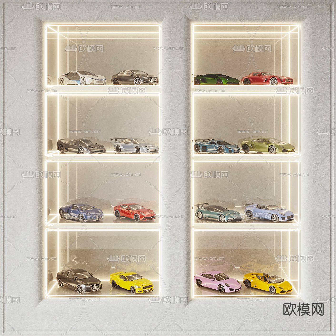 现代跑车玩具车3d模型下载