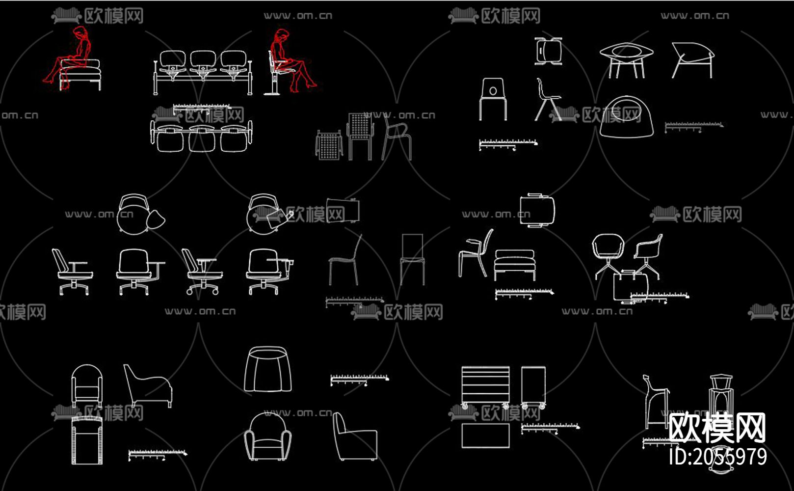 家具cad图库下载（渲染图7）