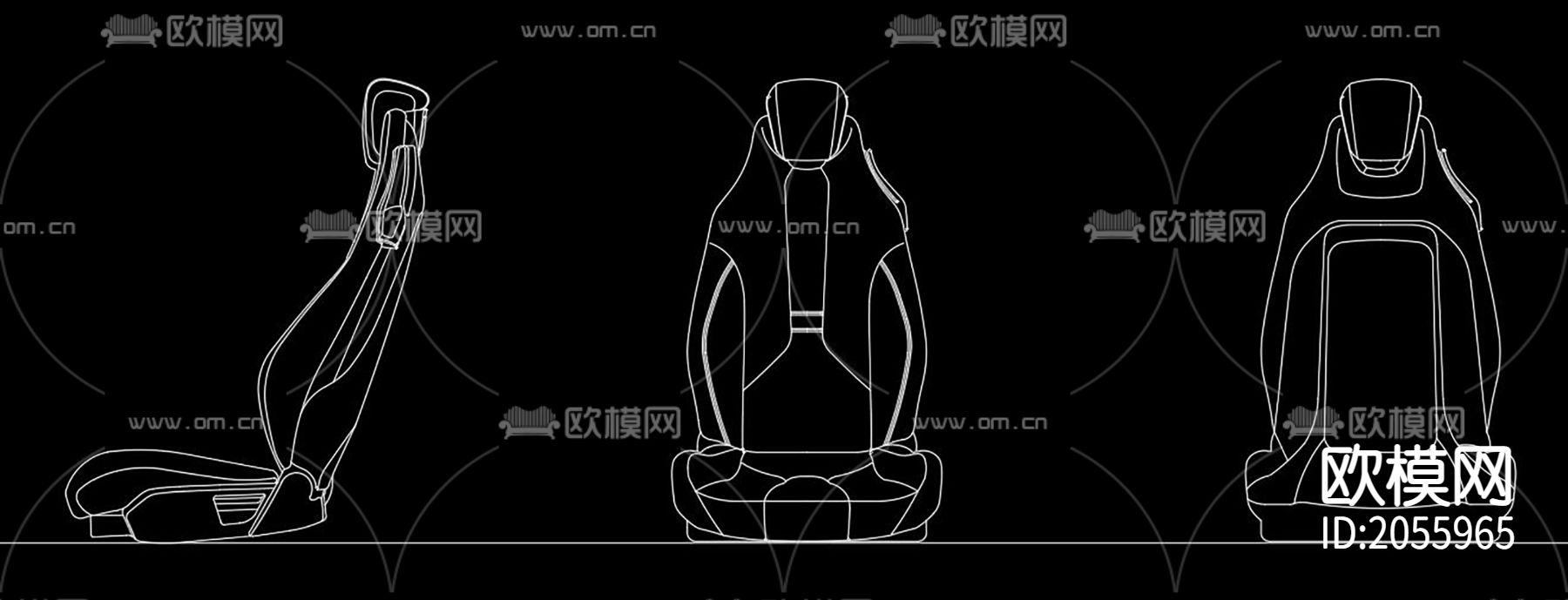 座椅cad图库下载（渲染图3）
