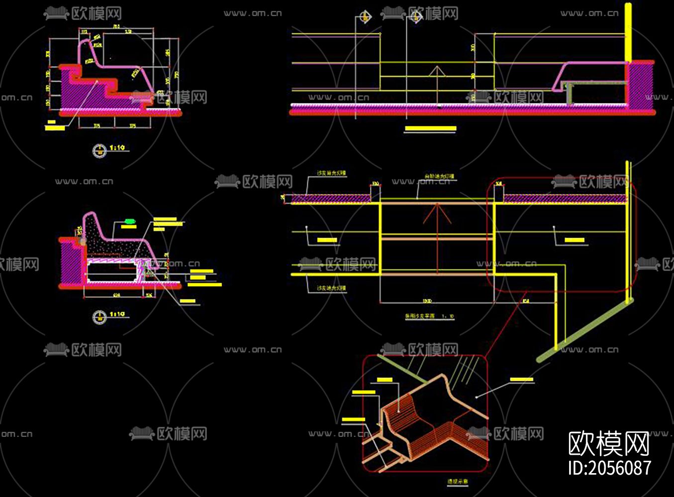 酒吧cad图纸下载（渲染图2）