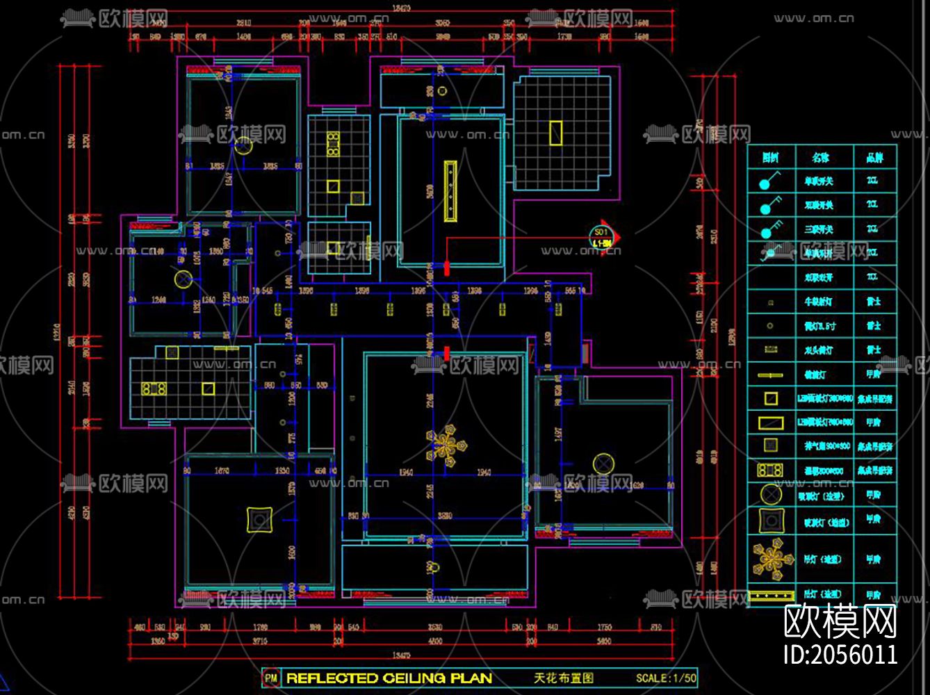 家装cad图纸下载（渲染图8）