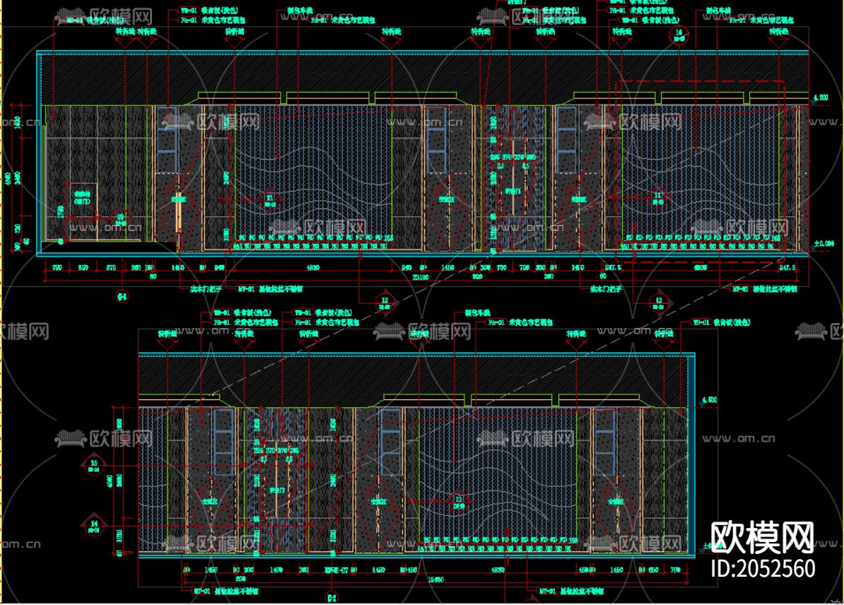 会议室cad施工图下载（渲染图7）