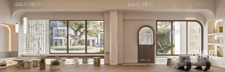 侘寂面包店烘焙店3d模型下载(渲染图5)