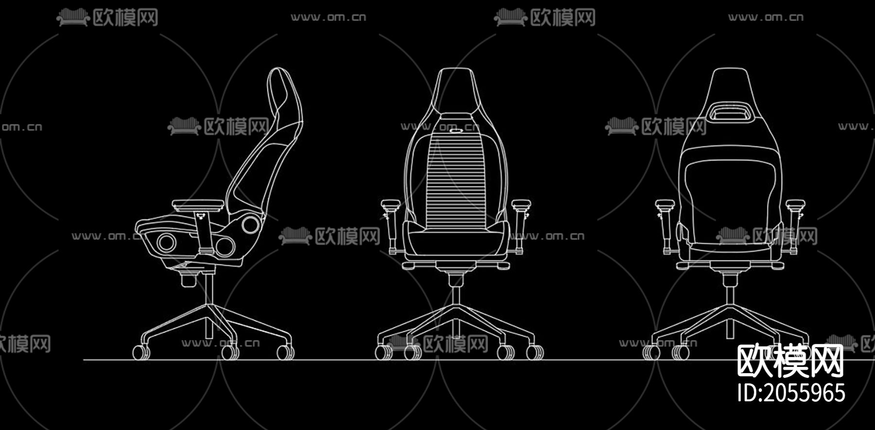 座椅cad图库下载（渲染图5）