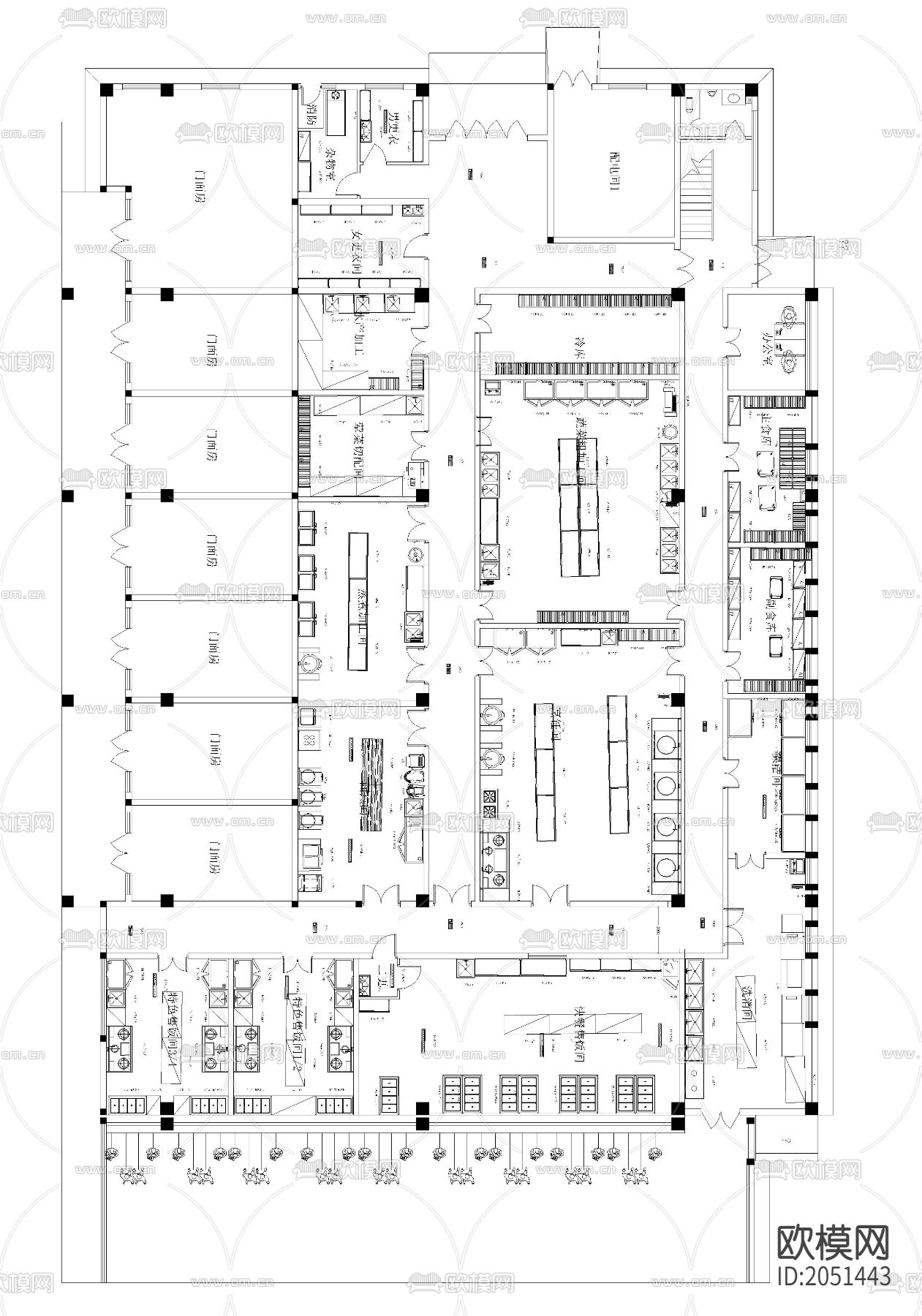 餐厅及厨房设备及CAD平面图下载