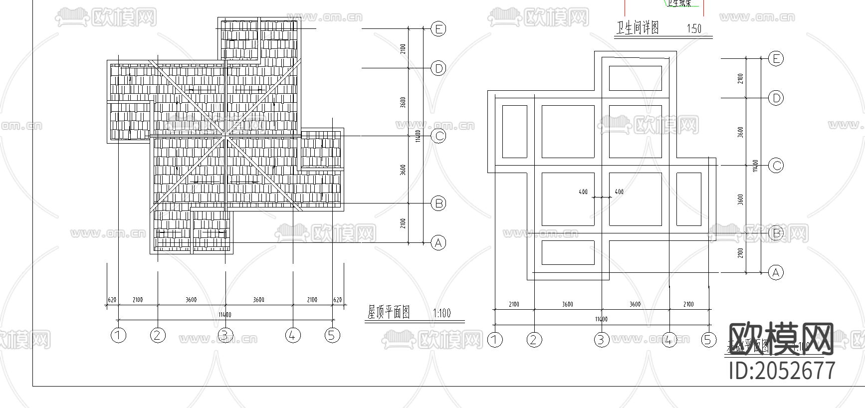 别墅建筑cad施工图下载（渲染图3）