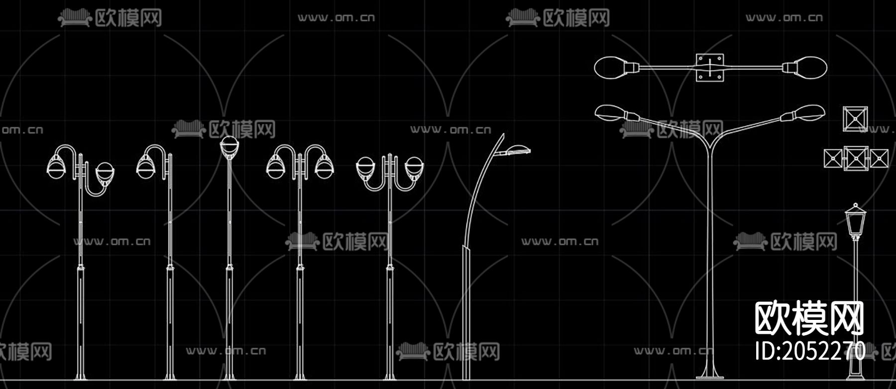 灯具cad图库下载（渲染图2）