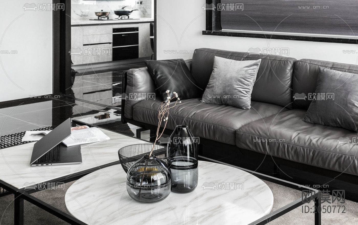 整装家居cad施工图下载（渲染图4）