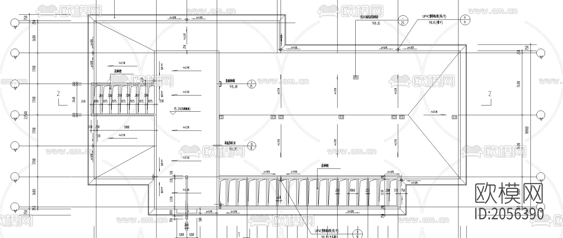 洗浴中心cad图纸下载（渲染图3）