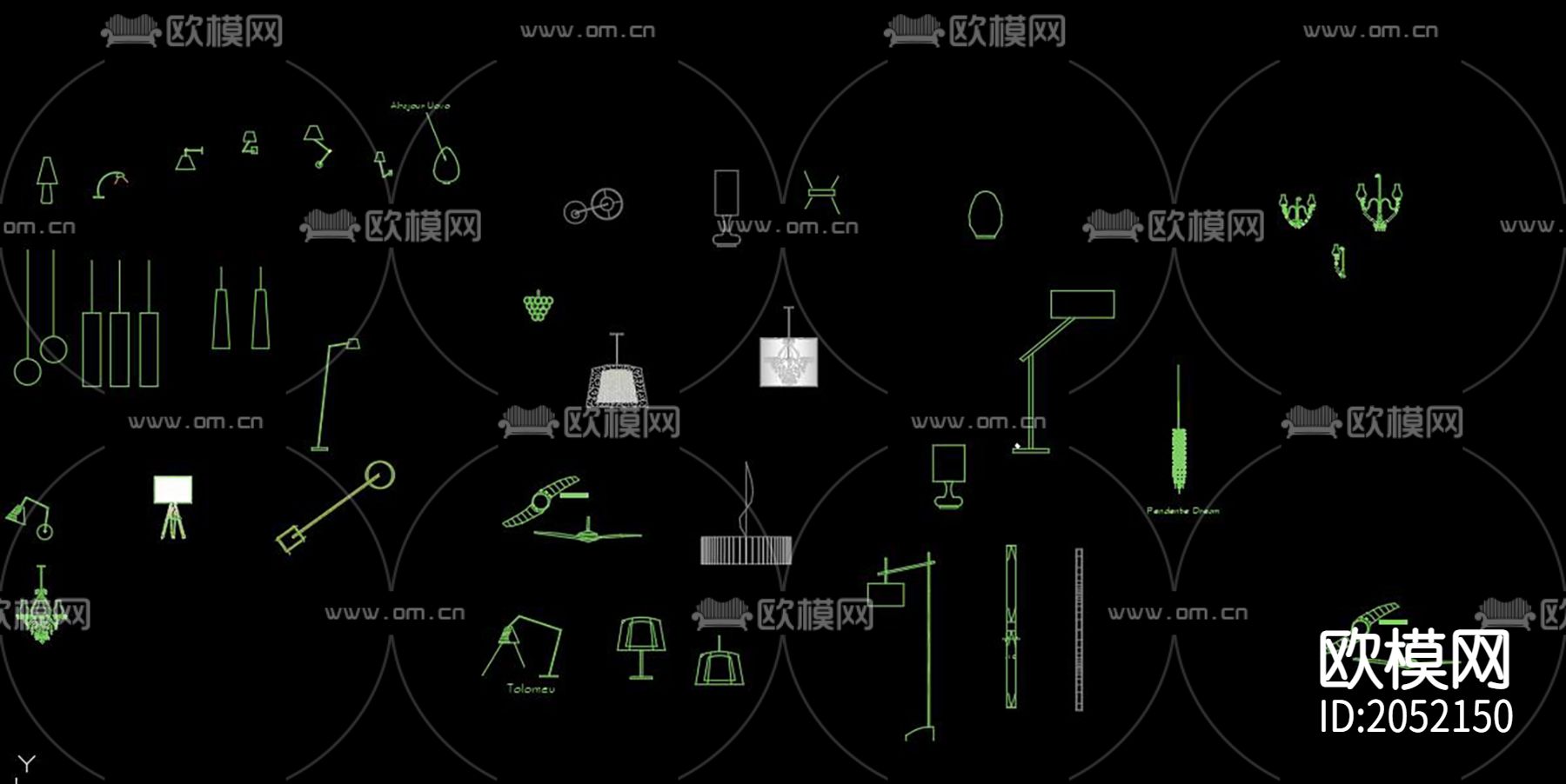 灯具cad图库下载（渲染图6）