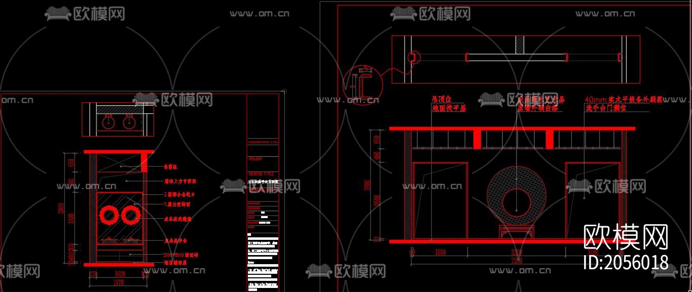 中式会所cad图纸下载（渲染图7）