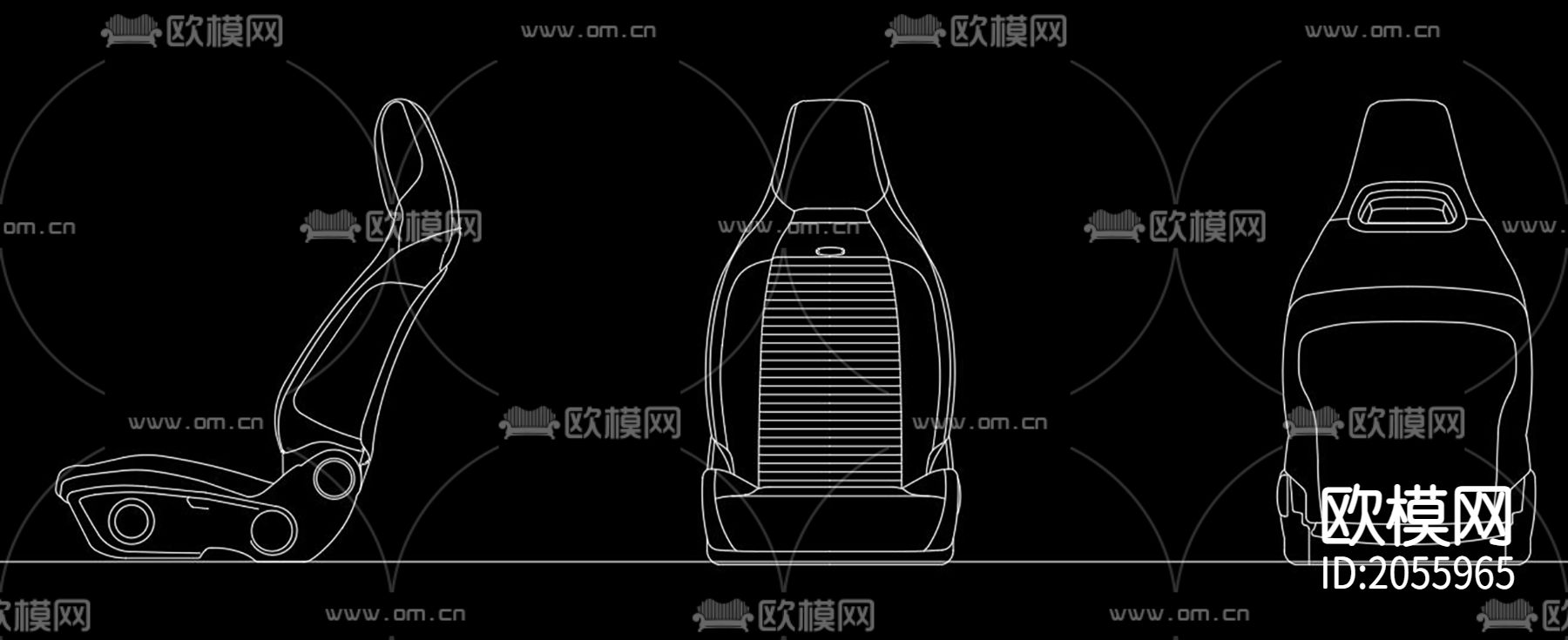 座椅cad图库下载（渲染图4）